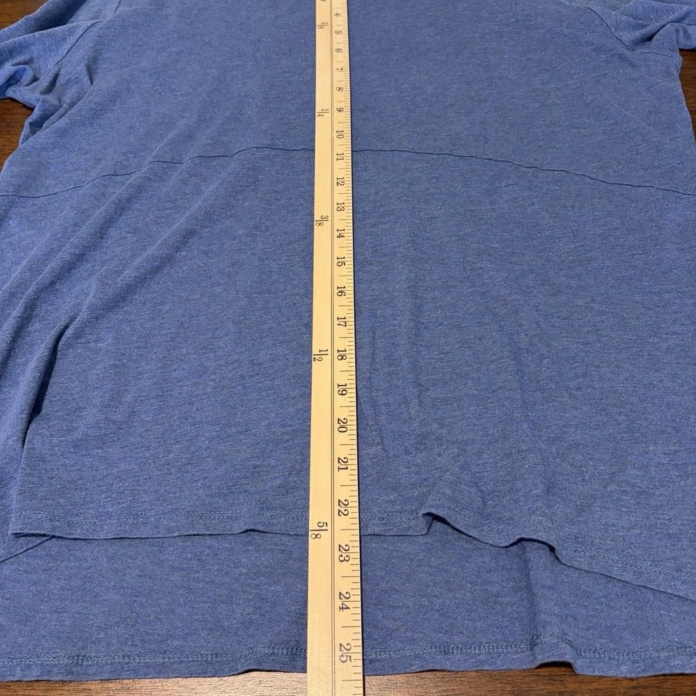 Pure Jill Seamed Swing Tunic Size XL Petite Blue High Low Hem Versatile Soft - Picture 8 of 9